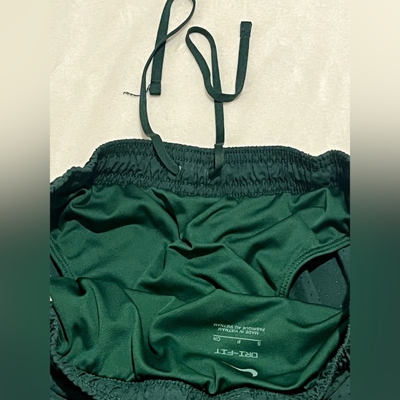 Nike Dri-Fit Women's Green Athletic Exercise Workout Shorts with Liner Sz Small - Picture 8 of 11